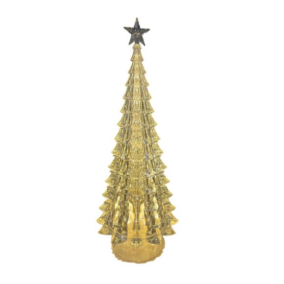 CUPCAKES & CASHMERE 15in Led Acrylic Christmas Tree Tabletop Decor White NEW - Picture 11 of 13